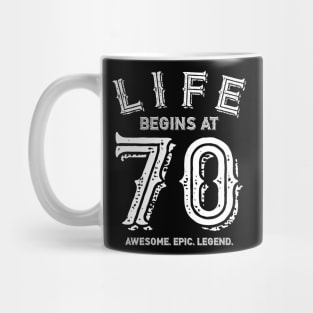 Life begins at 70 Mug